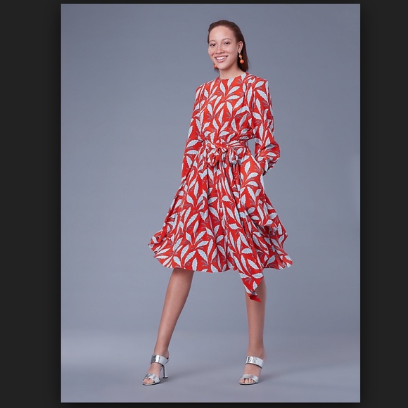 dvf long sleeve dress